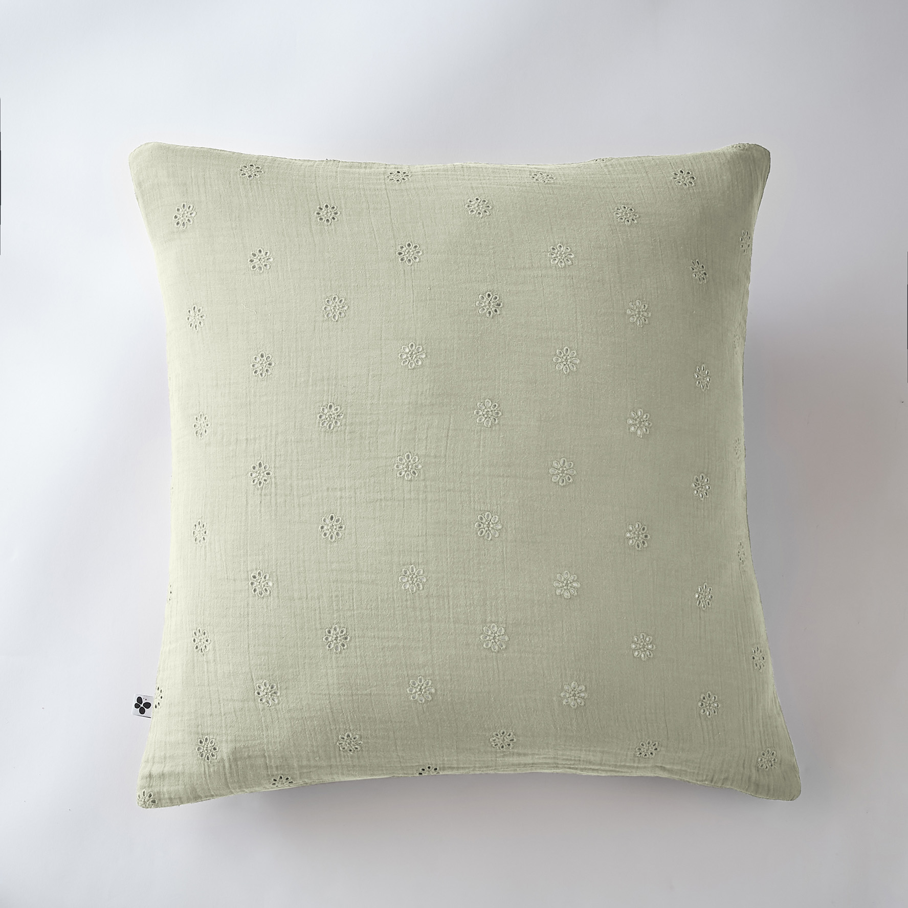 Taie d'oreiller Gaze Coton 60 x 60 cm Gaia Bohos Vert d'eau