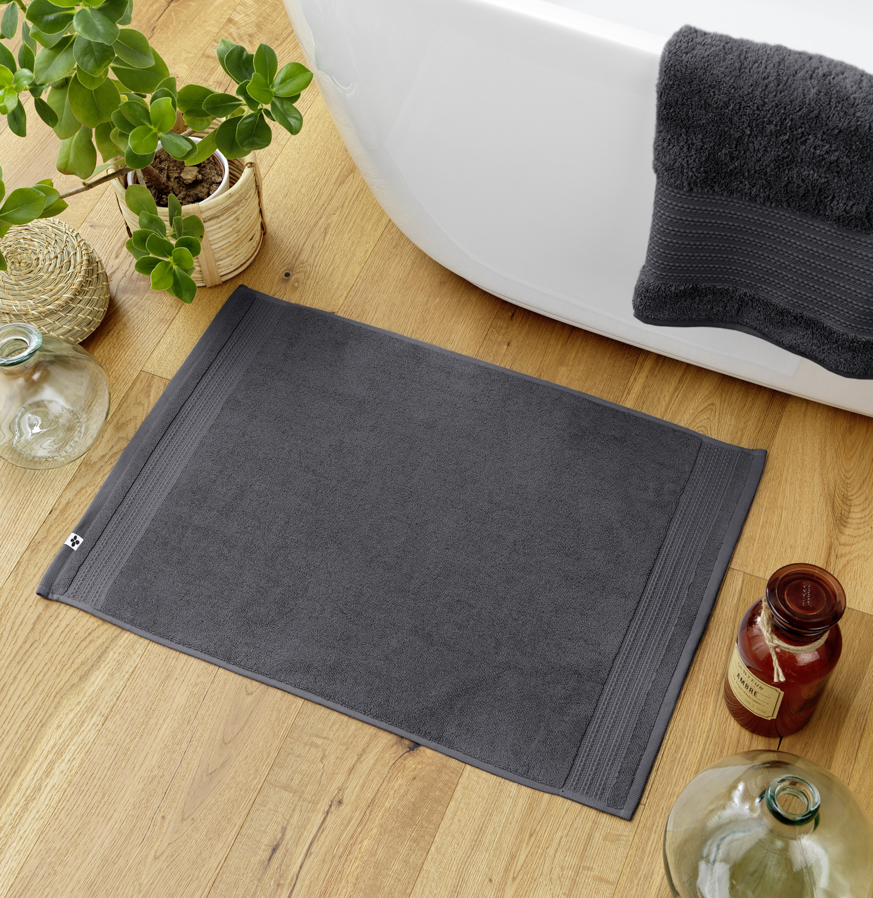 Tapis de bain coton Garance Orage