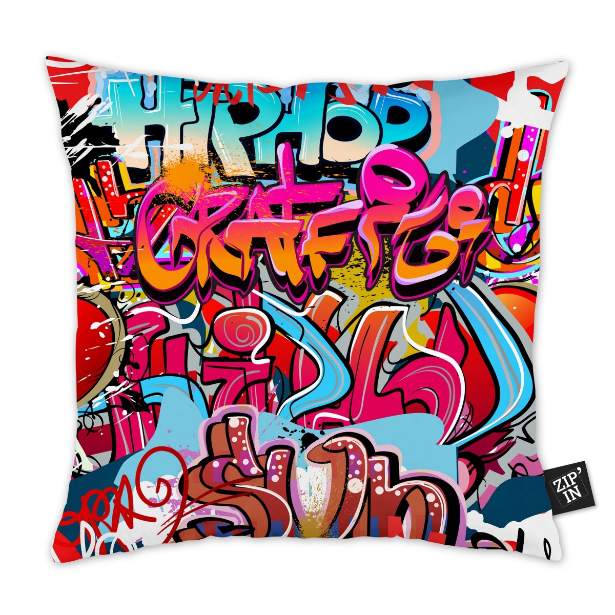 Housse de coussin 40 x 40 cm graffiti