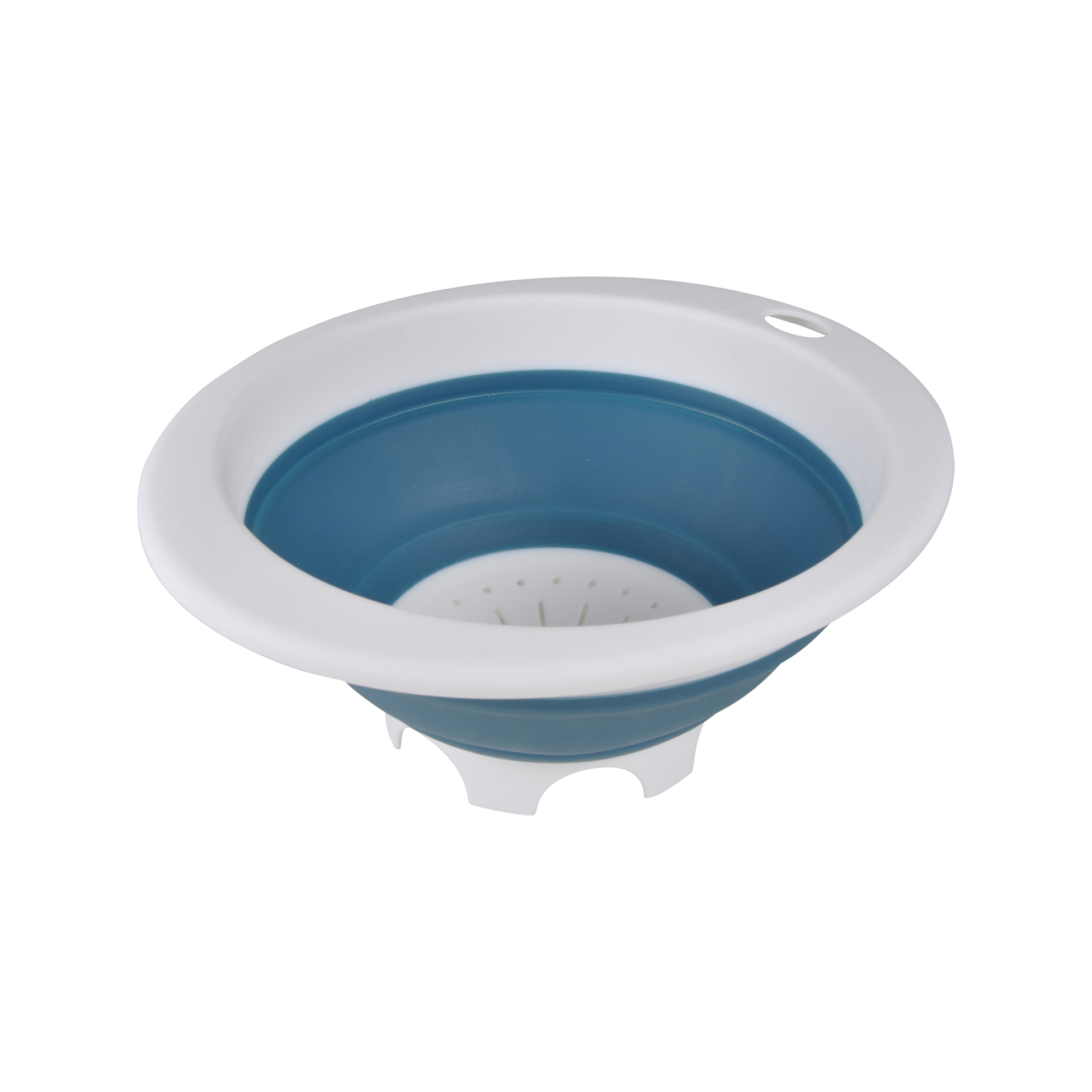 Passoire retractable bleu paon