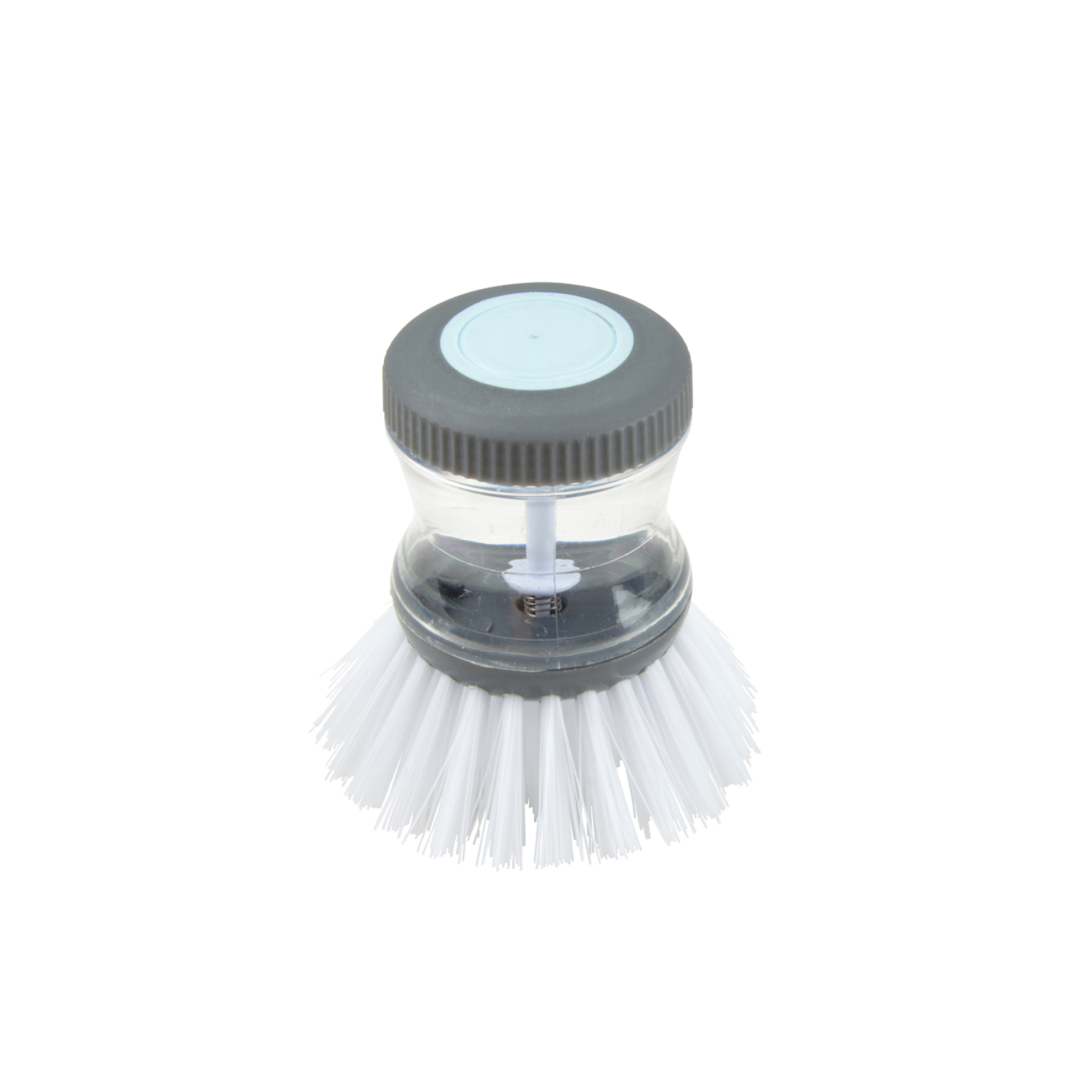 Brosse vaisselle push avec distributeur 9 cm anthracite