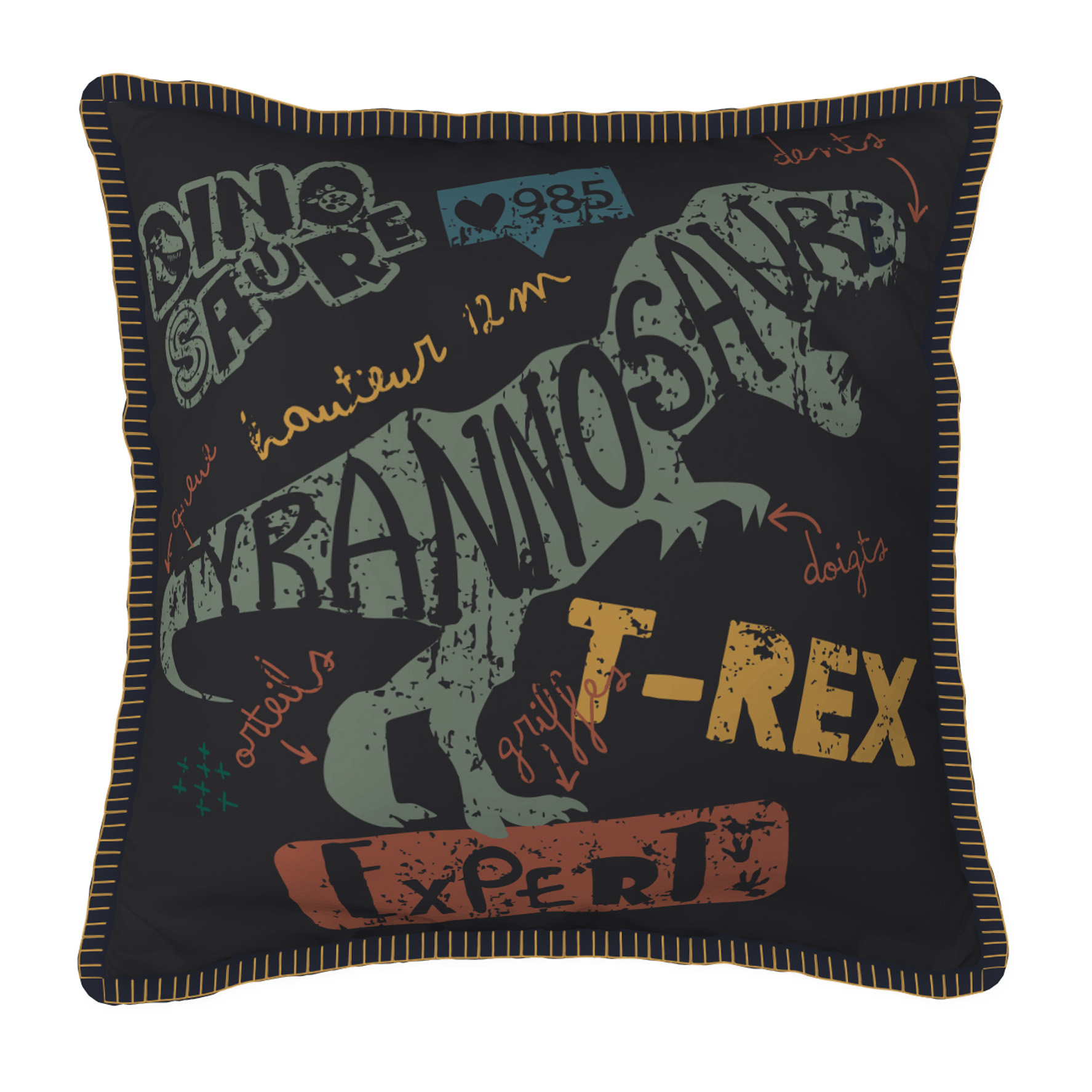 Coussin Triax le dinosaure