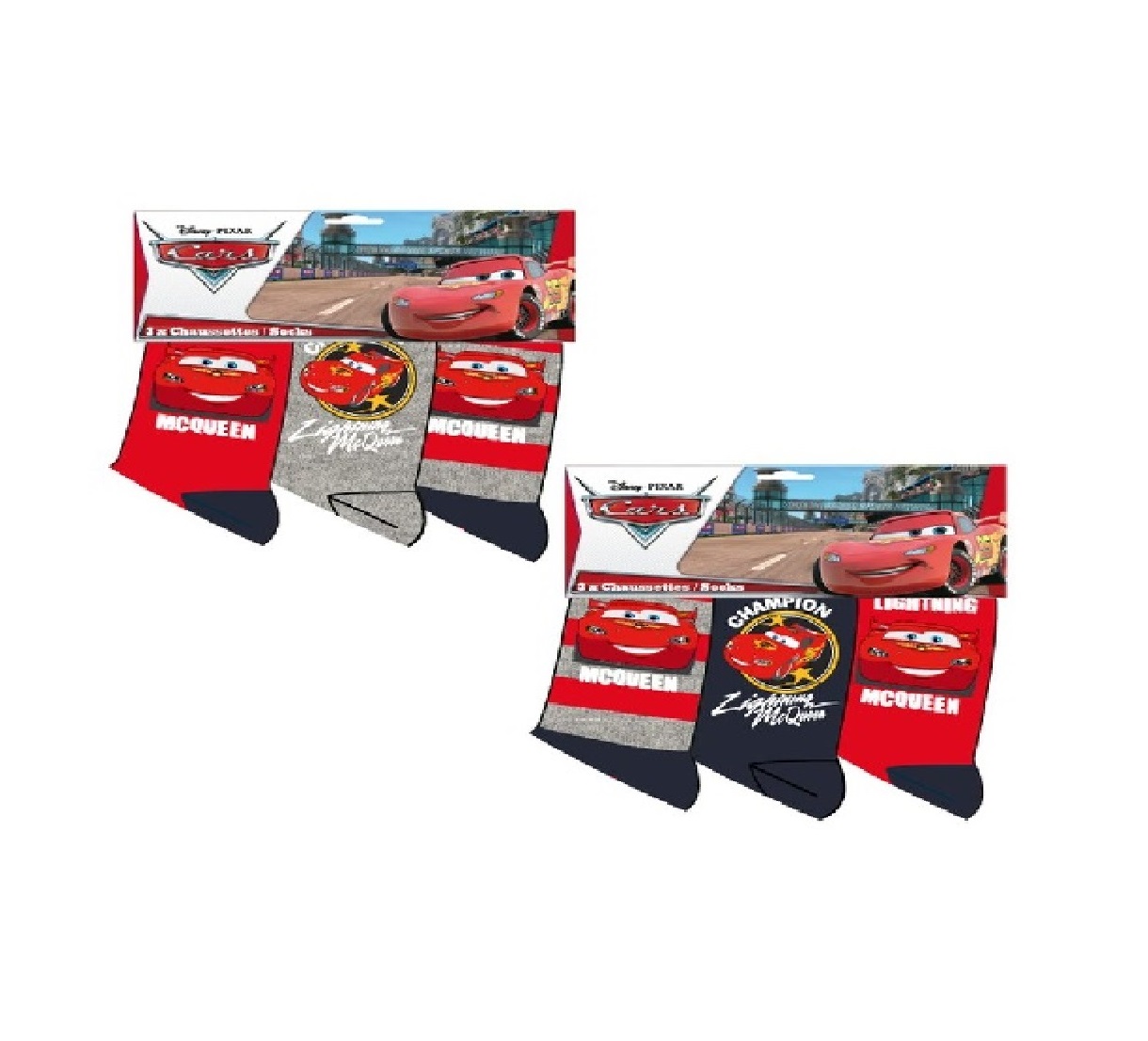 Lot de 3 paires de chaussettes 35-37 Cars