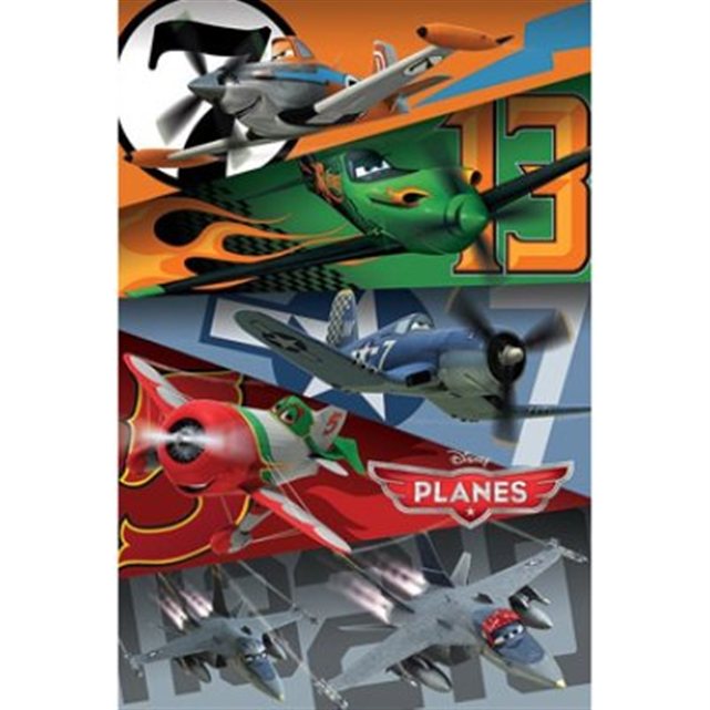 PLANES Poster Colours And Numbers 61 x 91 cm