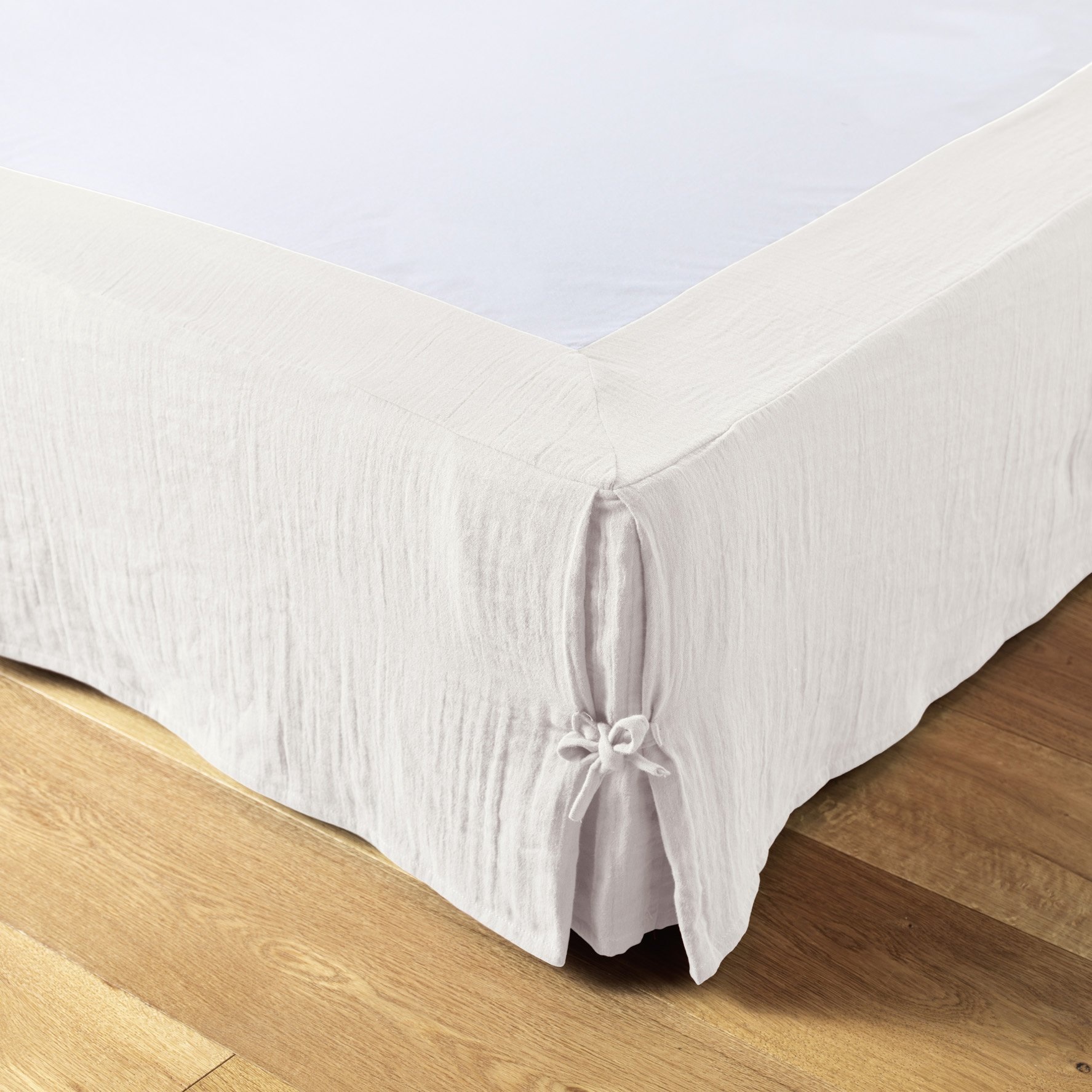 Cache sommier gaze de coton Gaia 140x190cm Chantilly