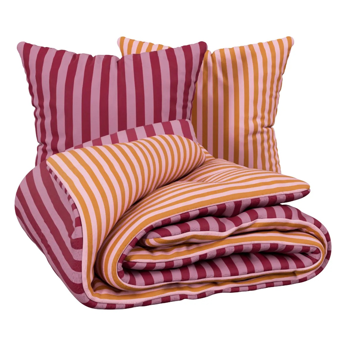 Parure de lit 3 pièces en toile de Jouy avec housse de couette à fermeture éclair, 1 drap-housse Parure de lit 3 pièces en toile de Jouy avec housse de couette à fermeture éclair, 1 drap-housse
