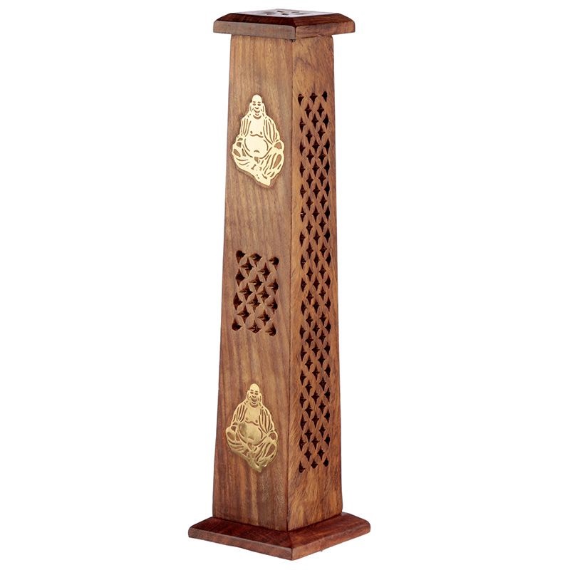 Boite porte encens bois de Sheesham Bouddha chinois