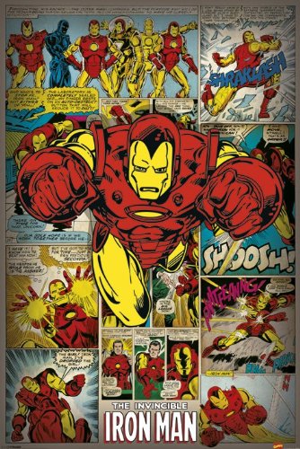IRON MAN Marvel Comics poster Iron Man Retro 61 x 91 cm