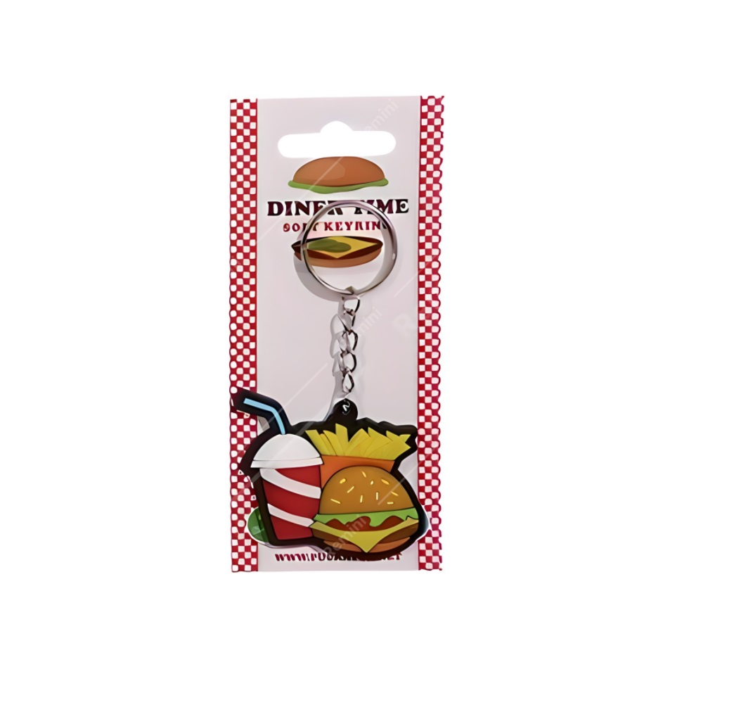 Porte-clefs Hamburger frite soda