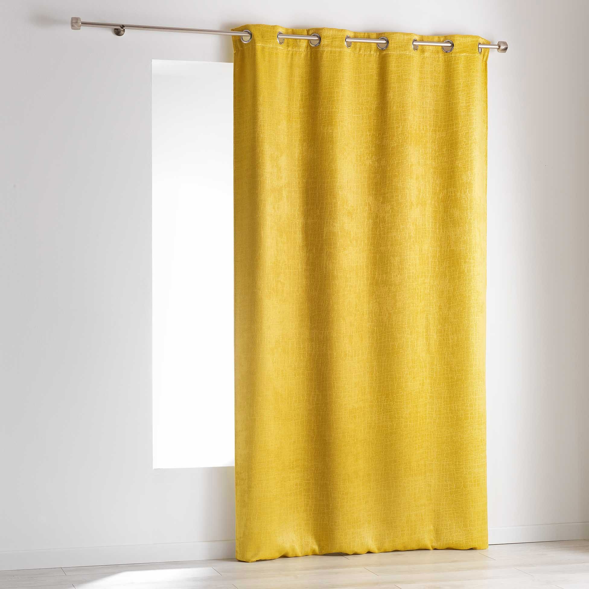 Rideau  oeillets occultant 140 x 240 cm Opacie jaune