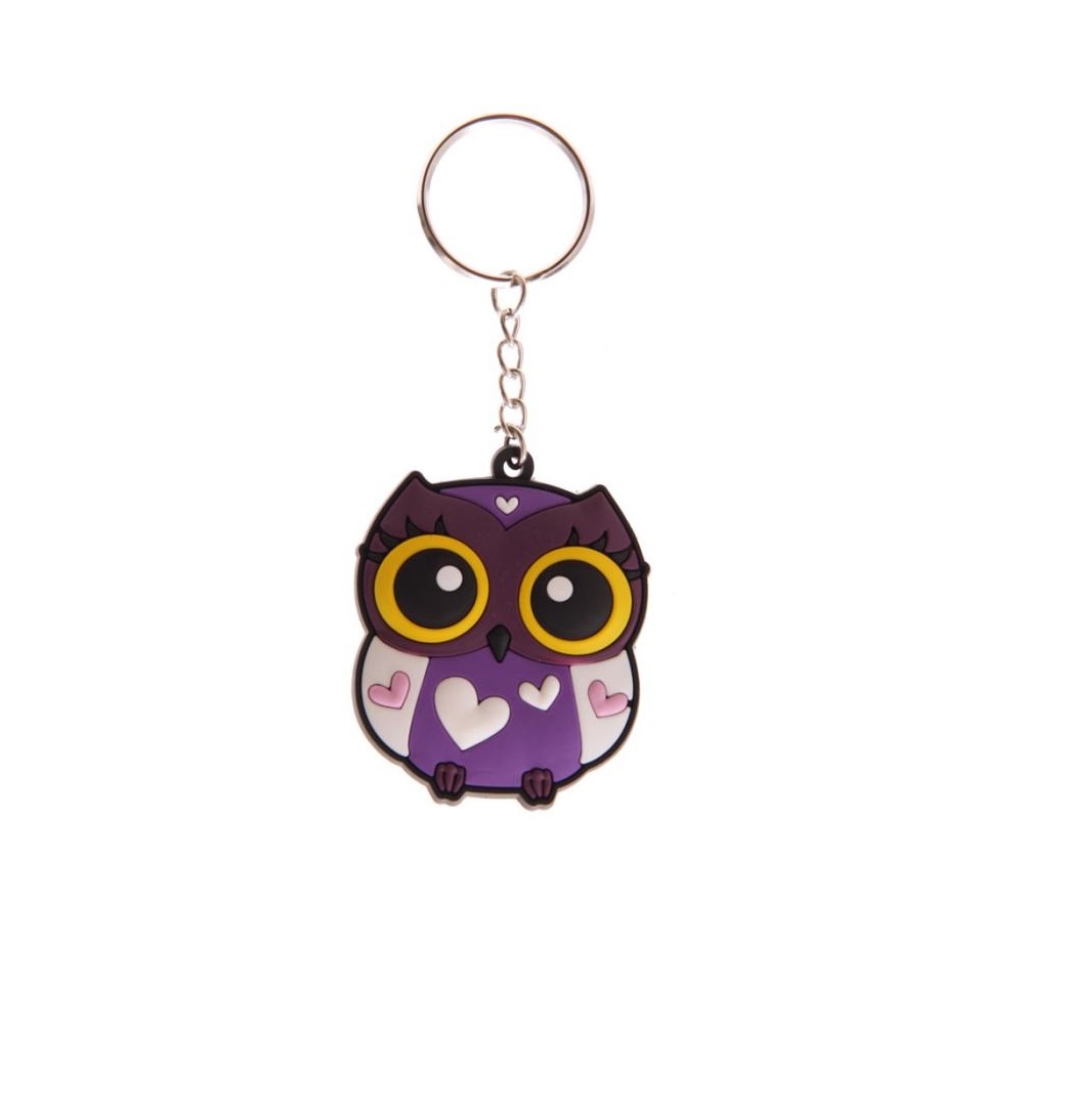 Porte-clefs Chouette violet