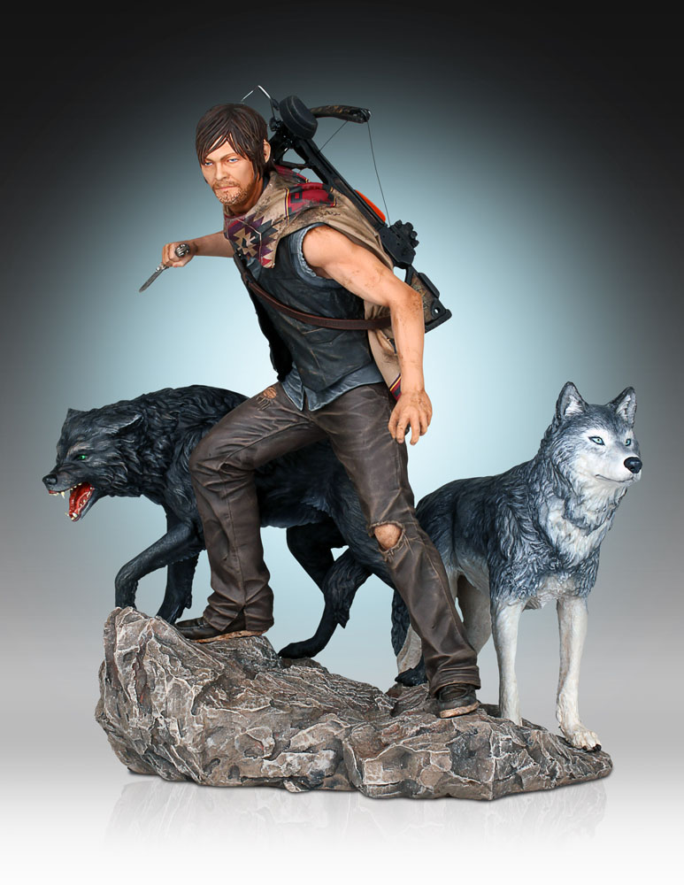 THE WALKING DEAD Statuette 1/8 Daryl & the Wolves 26 cm