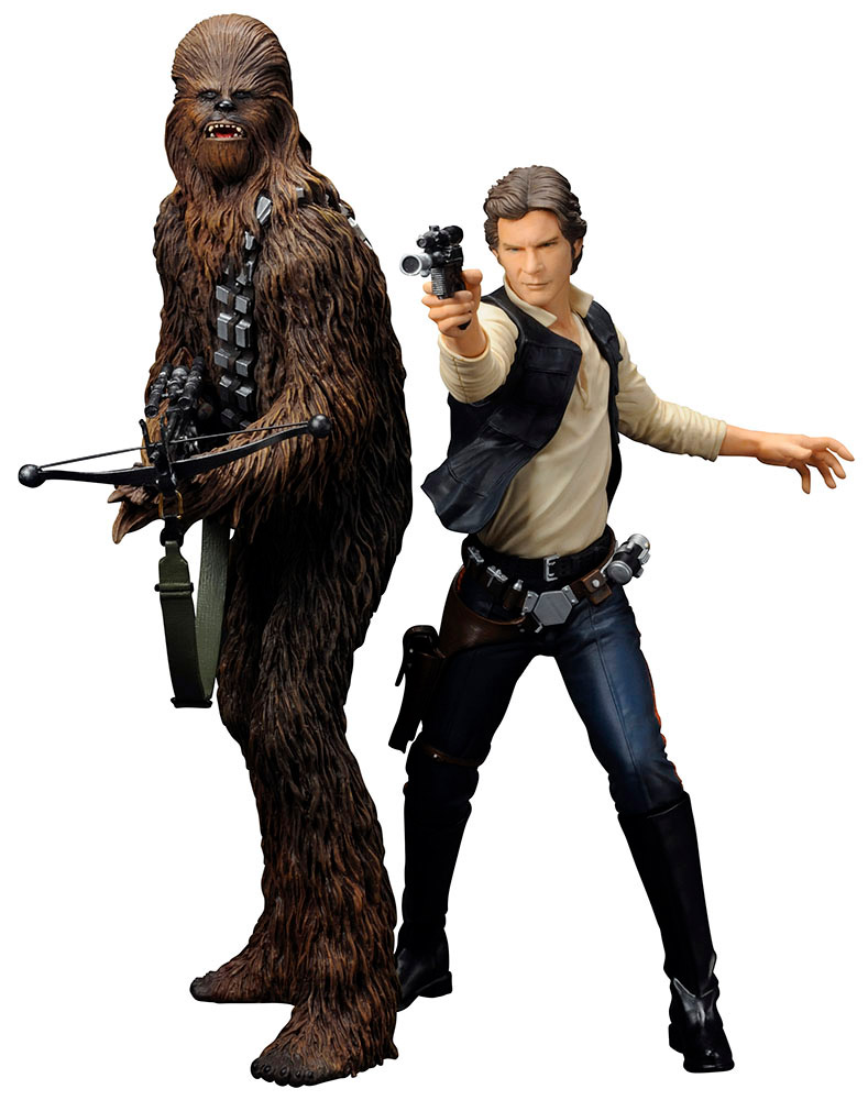 STAR WARS Pack 2 statuettes PVC ARTFX+ Han Solo & Chewbacca 18 cm