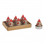 Bougies chauffe-plat Herisson en cire Set de 6