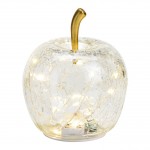 Lampe Pomme lumineuse 10 Led blanc 11 x 12 x 11 cm