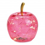 Lampe Pomme lumineuse 10 Led Rose 11 x 12 x 11 cm