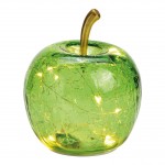 Lampe Pomme lumineuse 10 Led Vert clair 11 x 12 x 11 cm