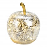 Lampe Pomme lumineuse 10 Led Argent 11 x 12 x 11 cm
