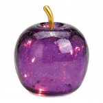 Lampe Pomme lumineuse 10 Led Violet 11 x 12 x 11 cm
