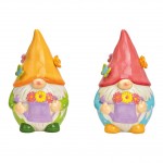 Lot de 2 d�corations nains de jardin arrosoir 19 cm