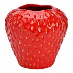 Grand Vase Fraise en c�ramique 16x17x17 cm