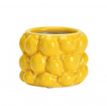 Pot de fleurs citron en c�ramique 8 x 10 cm jaune