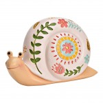 Escargot d�cor floral 14 x 8 x 7 cm
