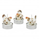 Bougies chauffe-plat Poulet en cire Set de 6