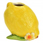 Vase citron en c�ramique 12x12x10cm