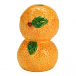 Vase Orange en c�ramique jaune 6x10x6cm