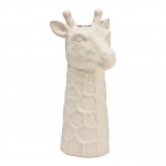 Vase t�te de girafe finition sable 14x26x12cm