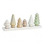 6 Petits vases en forme de sapin 30 x 11 x 6 cm