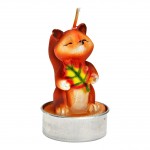 Bougies chauffe-plat Renard en cire Set de 6