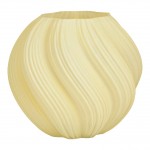 Vase en verre textur� Blanc 18 x 16 x 18 cm