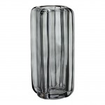 Vase en verre gris textur� Design moderne 28 cm