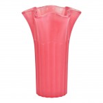 Vase en verre rose 16 x 25 x 16 cm