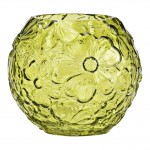 Vase rond en verre transparent 16 x 18 cm Fleurs