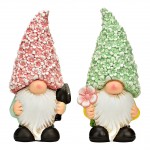 Lot de 2 d�corations nains de jardin en magn�sie 21cm