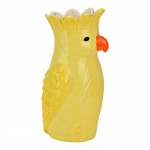 Vase en c�ramique Perroquet Jaune 13 x 25 x 13 cm