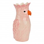 Vase en c�ramique Perroquet Rose 13 x 25 x 13 cm