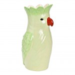 Vase en c�ramique Perroquet Vert 13 x 25 x 13 cm