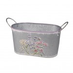 Cache pot ou bac � fleurs en zinc 22x12x15cm