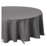 Nappe ronde anti tache 180 cm Couleurs gris