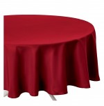 Nappe ronde anti tache 180 cm Couleurs rouge