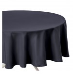 Nappe ronde anti tache 180 cm Couleurs ardoise