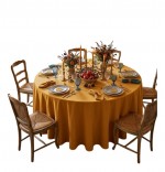 Nappe ronde anti tache 180 cm Colors ocre