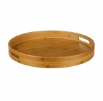 Plateau rond en bois 40 cm  lgant pour vos moments de convivialit