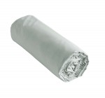 Drap Housse 180x200 cm percale de coton vert celadon Perrine