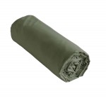Drap Housse 180x200 cm percale de coton vert romarin Perrine