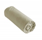 Drap Housse 180x200 cm percale de coton vert sauge Perrine